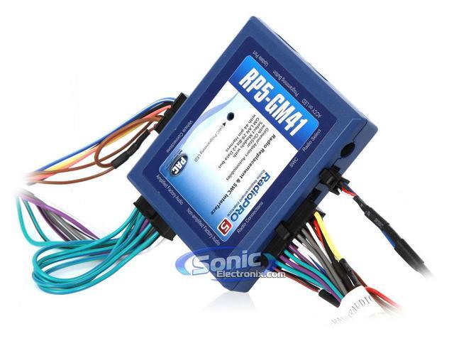 PAC - Radio Replacement and Steering Wheel Control Interface with OnStar Retention for Select GM Vehicles - Blue - image 3