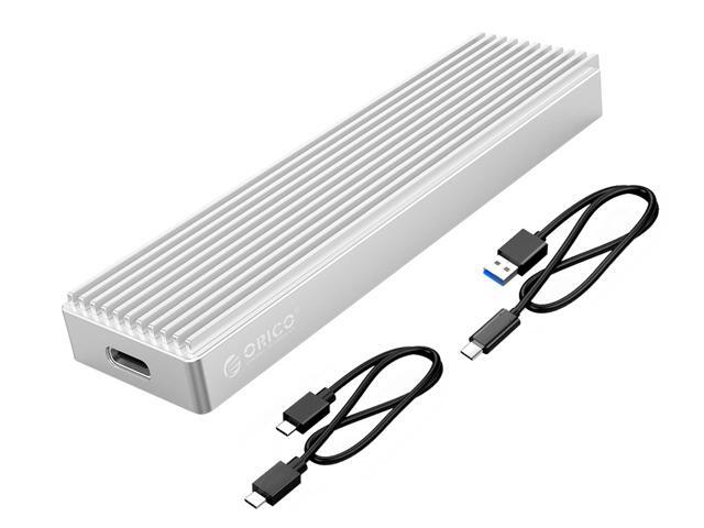 ORICO M.2 NVMe SSD Case USB 3.1 GEN 2 Aluminum Heatsink Enclosure for NVMe PCIE M Key/M+B Key SSD USB-C 10Gbps Support Up to 2TB M2PJ-Silver