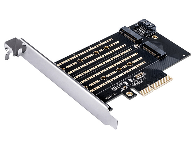 ORICO M.2 PCIe Adapter NVMe & SATA Dual Protocol, M2 NVMe SSD to PCI-e 3.0 x4 Host NVMe & SATA Protocol Controller Expansion Card (B KEY+M KEY)
