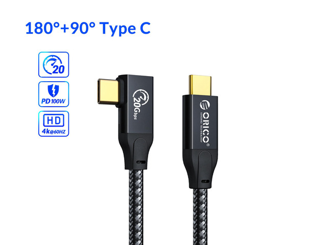 ORICO PD 100W Power USB C to USB C Cable 3.3ft. 20Gbps SuperSpeed Transfer HD 4K @60Hz Video Braided with E-mark Chip for MacBook(CM32) 6.6 ft....