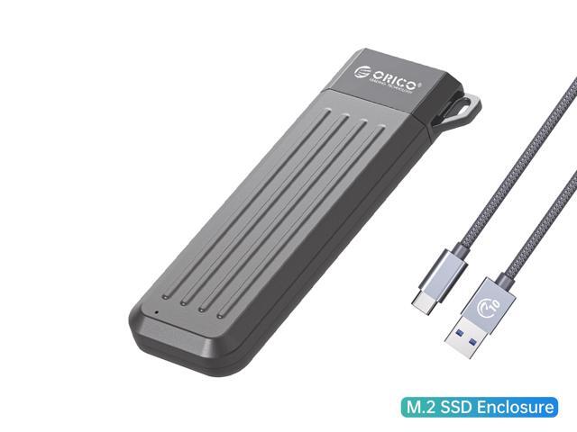 ORICO M2 SSD Case USB Type C SSD Enclosure M.2 SATA NGFF 6Gbps Solid State Drive Case Gray With A to C Cable