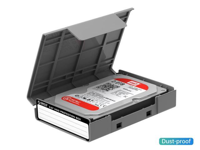 ORICO Hard Disk Drive HDD Protector, 3.5 inch Hard Disk Drive Protective Case/Storage Box Gray (PHP-35)