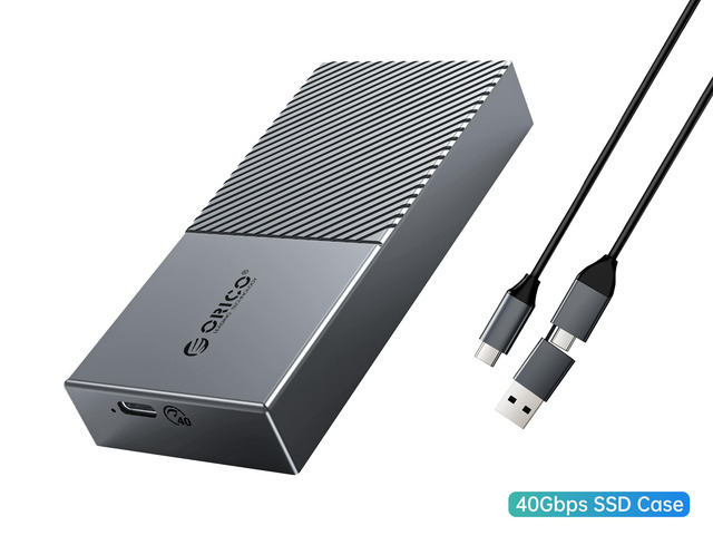 ORICO M.2 NVME SSD Enclosure USB4.0 40Gbps PCIe3.0x4 Type-C Aluminum Adapter, NVME PCIe 2280 M-Key(B+M Key) External Solid State Drive Case.