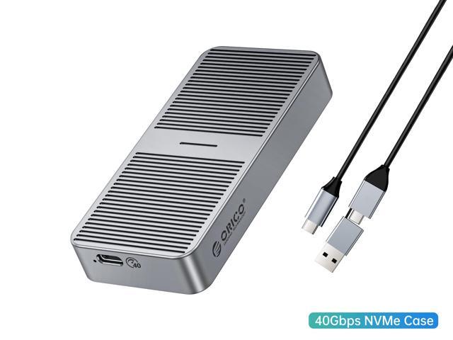ORICO USB4.0 40Gbps M.2 NVMe SSD Enclosure USB Type-C Aluminum Adapter, NVME PCIe 2280 M-Key(B+M Key) External Solid State Drive Case - Gray