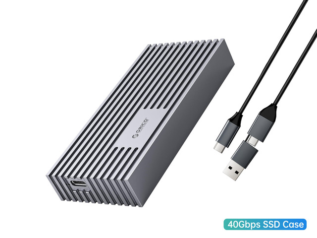 ORICO NVMe SSD Enclosure 40Gbps M.2 to USB-C Adapter for NVMe M-Key 4TB SSD 2230/2242/2260/2280, Aluminum M2 External SSD Case, Compatible with.