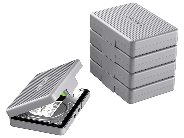 ORICO 3.5 inch HDD Protection Box Case Storage Case PP+EVA Material Anti-Static/Anti-Shake/Water Resistant/Dust Resistant - 5 Packs