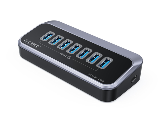 ORICO 7 Port USB 3.2 HUB Type USB C Splitter With 5V3A Type C Power Port, 3.3ft C to C cable, USB A Adapter for MacBook Accessories