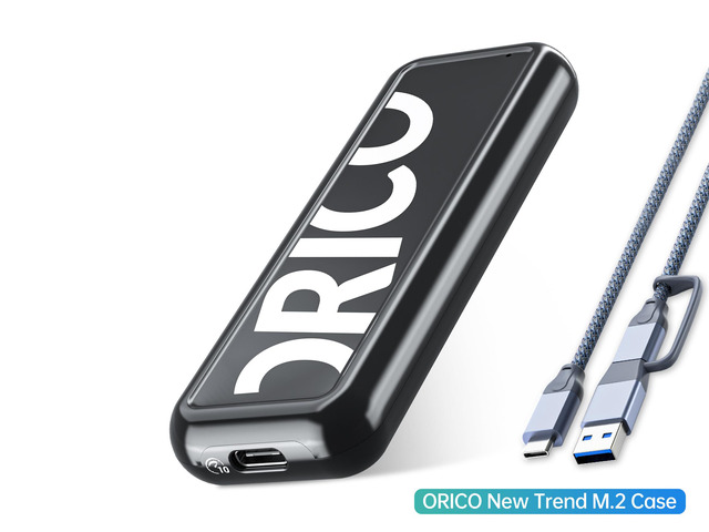 ORICO M.2 NVMe SSD Enclsoure USB Type C Gen2 10Gbps M-Key/M+B-Key Solid State Drive Case With C to A/C 2 in 1 Cable Black