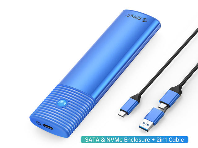 ORICO M.2 NVMe and SATA SSD Enclosure USB 3.2 Gen 2 Protocols 10Gbps NVMe, 5Gbps SATA PCIe M-Key (B+M Key) Built-in Metal Heat Sink with C to A/C.