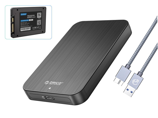 ORICO 3D NAND 1TB 2.5 Inch SATA III Internal SSD TLC 6Gbps Internal Solid State Drive with 2.5-inch Hard Drive Enclosure USB 3.0 to SATA External...