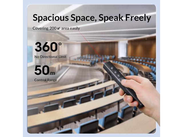 ORICO 2.4 GHz Wireless Presenter Clicker for Presentation Remote Powerpoint Clicker Slide Advancer White (2 Pack)