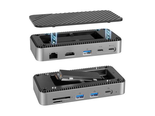 ORICO M.2 NVMe and SATA SSD Enclosure Docking Station 10-in-1 USB C PD100W Fast Charging