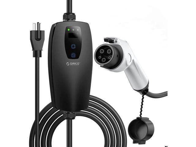 ORICO EV Charger Portable Electric Vehicle Charger NEMA 5-15P 110V-240V 32 Amp with 16 ft Extension Cord 4-Gear Charging Speed Adjustable