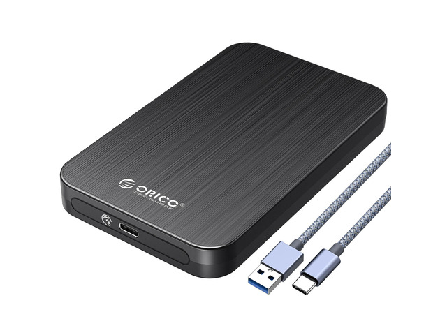 ORICO Hard Drive Enclosure 2.5 Type-C for 2.5 HDD/SSD 7mm 9.5 mm External HDD Enclosure Up to 6TB with UASP Tool-Free for Office-HM25C3