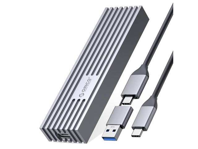 ORICO M.2 NVMe/SATA Dual Protocols SSD Enclosure USB Type-C 10Gbps USB3.2 Gen2 for NVMe M-Key/M+B Key SSD or NGFF(SATA) B-Key/ B+M Key SSD(Cooling...