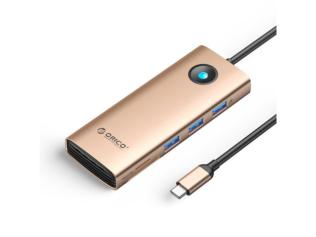 ORICO USB C Docking Station,8 in 1 USB C Dongle with HDMI 4K+PD100W+3*USB3.0+Ethernet+SD/TF, USB C Hub Multiport Adapter for...