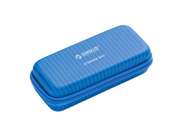 ORICO M.2 Hard Drive Case Portable HDD Storage Protection Bag for External M.2 SSD /USB Cable /U Disk Large Capacity Blue