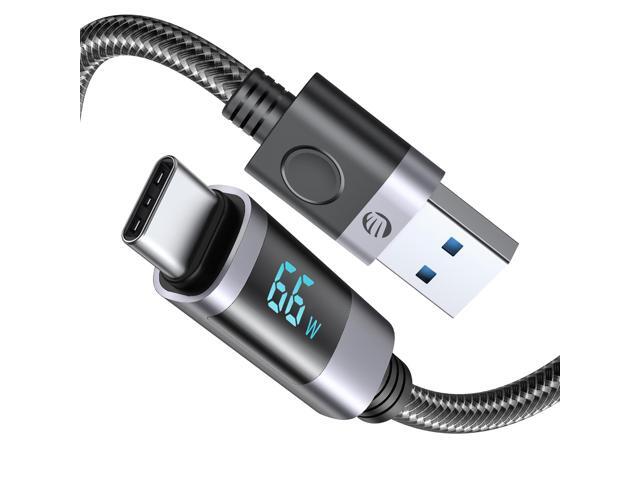 ORICO PD66W USB A to USB C Cable LED Display Fast Charging Charger Wire Cord for Huawei P40 LED Data USB C Phone Cable for Xiaomi Mi 10 Samsung S2...