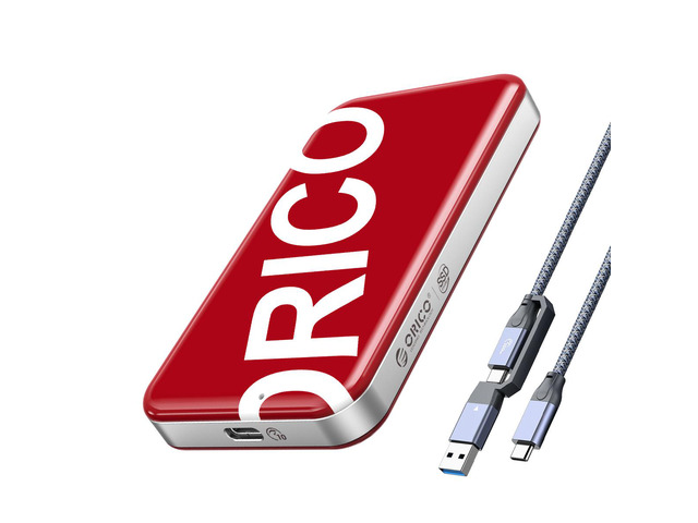 ORICO SUPRE Series Portable SSD External Solid State Drive USB 3.1 Gen2 10Gbps 1210MB/S with USB C to A/C 2 in 1 Cable for Gaming Video Editing 1TB