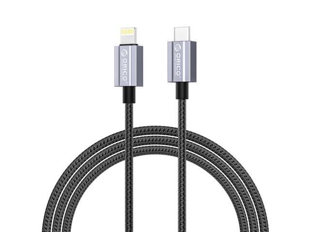ORICO USB C to Lightning Charging Cord 29W Nylon Cable for iPhone 14 13 Pro 12 Pro Max 12 11 X XS, AirPods Pro 6.6 ft