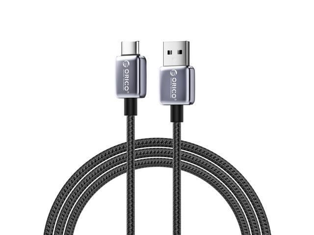 ORICO PD66W USB C Cable USB A to USB C Charger Cable Nylon Charging Cord Fast Charging for Huawei Samsung Galaxy Note 10 Note 9/S10+ 5 ft.
