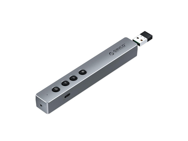 ORICO 2.4 GHz Wireless Presenter Clicker for Presentation Remote Powerpoint Clicker Slide Advancer Grey