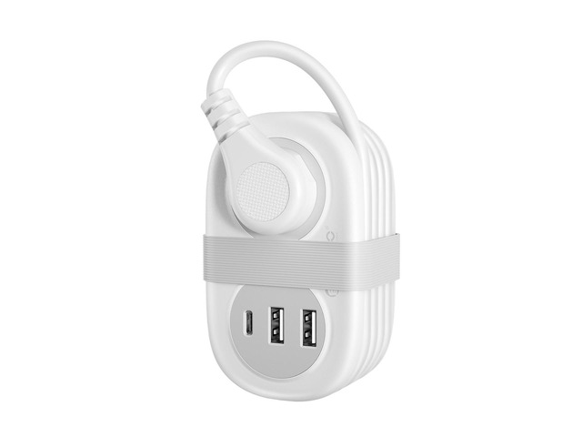 ORICO Travel Power Strip with USB Ports, 3.7FT Portable Power Strip Flat Plug, Flat Plug Extension Cord with 2 AC Outlets 3 USB Ports (1 USB C),...