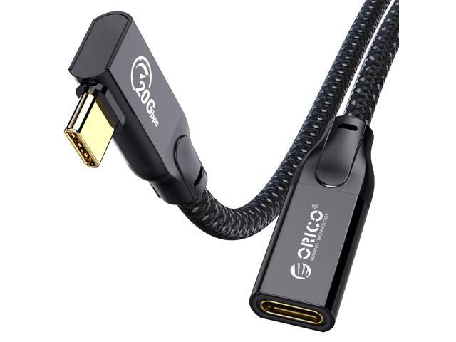 ORICO Type C Extension Cable 20Gbps Data Transfer Fast Charge 100W HD 4K @60Hz Braided Type C Cord Male to Female for MacBook Pro 2020, iPad Pro...