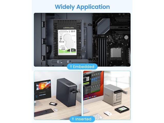 ORICO 2.5 SSD SATA to 3.5 Hard Drive Adapter Internal Drive Bay Converter Mounting Bracket Caddy Tray for 7 / 9.5 / 12.5mm 2.5 inch HDD / SSD with...