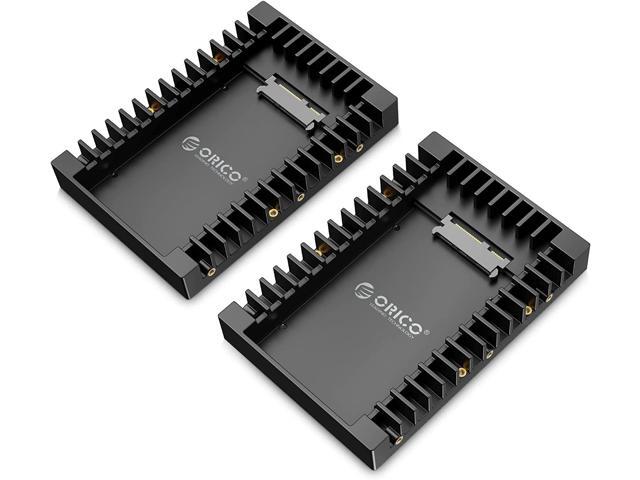 [2Packs] ORICO 2.5 SSD SATA to 3.5 Hard Drive Adapter Internal Drive Bay Converter Mounting Bracket Caddy Tray for 7 / 9.5 / 12.5mm 2.5 inch HDD /...