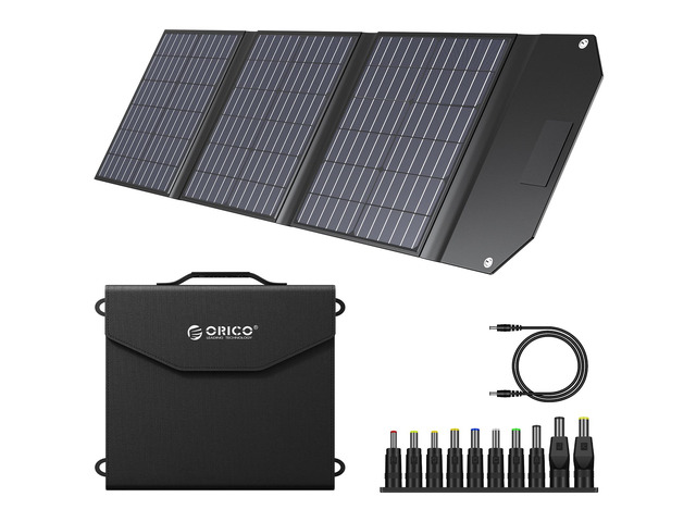 ORICO 60W Portable Solar Panel for Power Station, Foldable Solar Charger Waterproof IP67 for Outdoor Camping,RV,off Grid System
