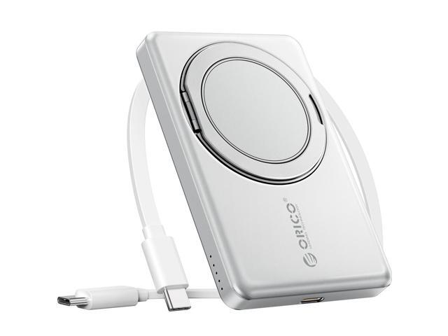ORICO Kada Magnetic Power Bank 5000mAh PD22.5W Wireless Powerbank Slim Portable Battery Charger for iPhone 16 Samsung Silver with 360° Stand Silver...