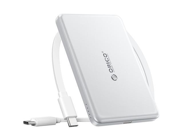 ORICO Kada Magnetic Power Bank 5000mAh PD22.5W Wireless Powerbank Slim Portable Battery Charger for iPhone 16 Samsung Silver with 360° Stand