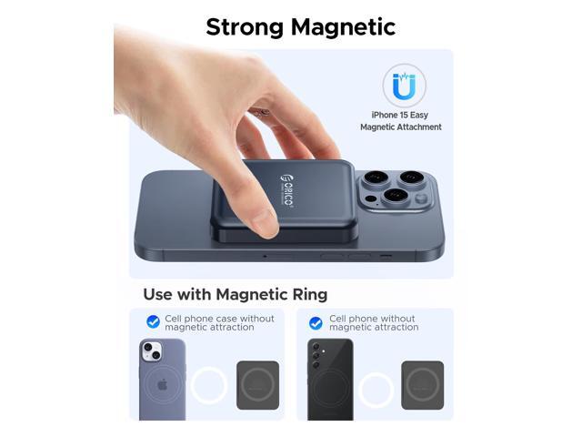 ORICO 512GB Magnetic External SSD, 2000MB/s High Speed Portable Solid State Drive, 4K ProRes HDR Video Storage, USB-C Compatible for Smartphones,...