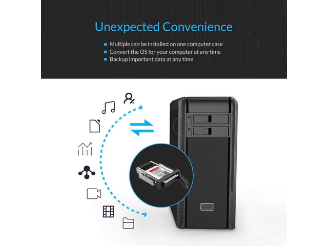 ORICO 5.25 Trayless Hot Swap Mobile Rack CD-ROM 3.5 inch Internal SATA Hard Drive SSD Adapter-1106SS