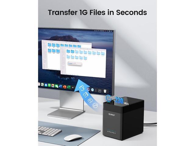 ORICO 5 Bay 3.5inch Hard Drive Enclosure USB 3.0 to SATA Magnetic Tool-Free External HDD Docking Station Case with 12V/6.5A Power Adapter for...