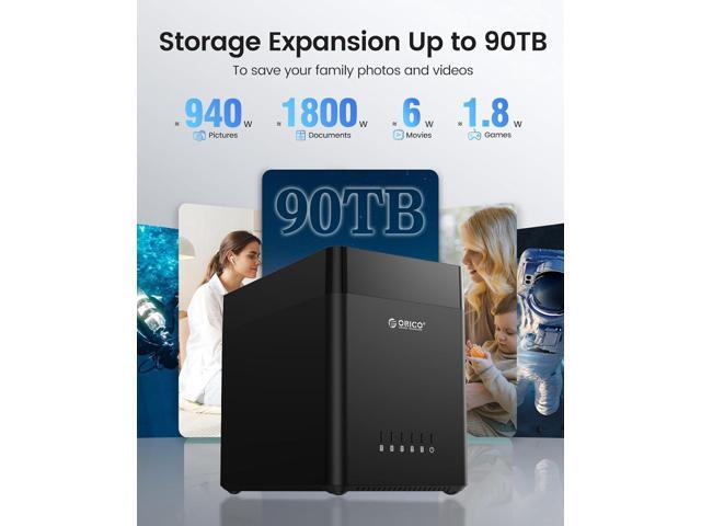 ORICO 5 Bay 3.5inch Hard Drive Enclosure USB 3.0 to SATA Magnetic Tool-Free External HDD Docking Station Case with 12V/6.5A Power Adapter for...