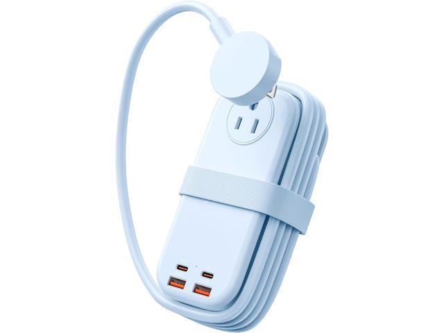 ORICO 100W Fast Charger Power Strip for Laptop, 6 in 1 Multiple Outlets Extension Cord(2 AC Outlets, 2 USB-A, 2 USB-C Ports), 5ft Wrapped Flat...