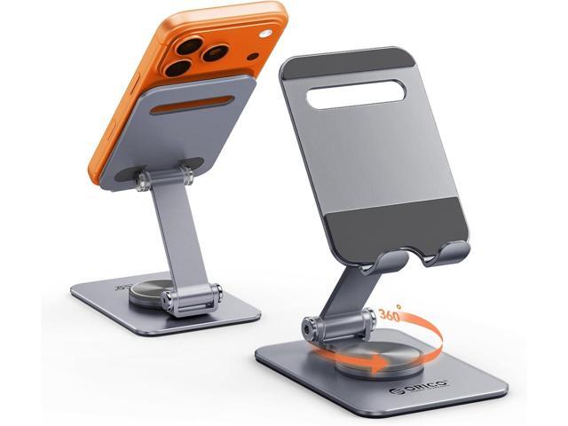 ORICO Aluminum Phone Stand for Desk, Adjustable Metal Phone Holder with Stable Support and Smooth 360° Rotation for Smartphones up to 6.9 Inches ...