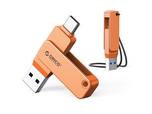 ORICO 128GB USB-C & USB-A Dual Flash Drive, 150MB/s Read Speed, Mini Thumb Drive for iPhone 15/16/17, Android, Mac, Windows, Plug and Play - EB05 OR