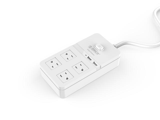 ORICO 4 AC Outlet Home/Office Surge Protector with 2 Port 5V2.4A USB Super Charger for iPhone, iPad, Samsung Galaxy S6 / S6 Edge, Nexus, Motorola,...