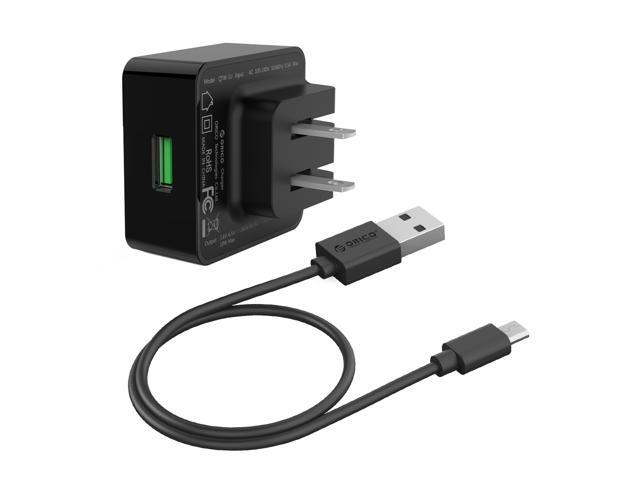 ORICO Quick Charge 3.0 18W USB Wall Charger for Nexus 6, Galaxy S6/S6 Edge/Note 4/Note Edge, HTC One M8/M9, Sony Xperia Z3/Z2 and More - Black...