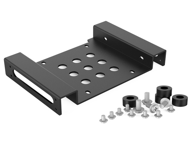 ORICO Aluminum 5.25 inch to 2.5 or 3.5 Inch Internal Hard Disk Drive Mounting Kit with Screws and Shock Absorption Rubber Washer- Black ...