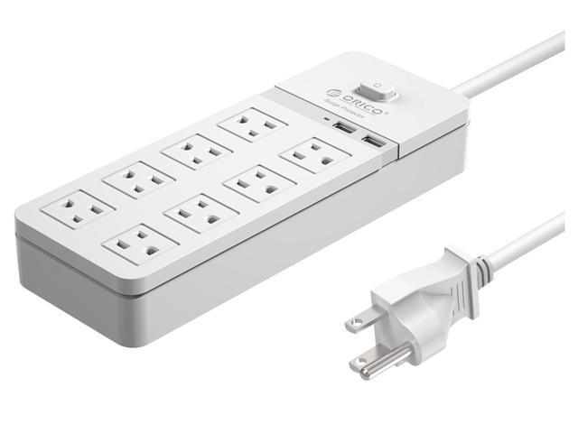 With Individual On/Off Switches ORICO 8 AC Outlet Surge Protector 2 x 5V2.4A USB Super Charger Ports for Home & Office iPhone 7/7Puls/6S/6S P/5SE...