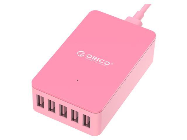 ORICO Pocket-Sized 5 Ports Desktop & Travel USB Charger 40W 5V/8A Smart Super Charger Intelligent Detective IC for iPhone 7/7Puls /6S/6S...