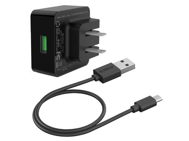 ORICO Quick Charge 3.0 18W USB Wall Charger for Nexus 6, Galaxy S6/S6 Edge/Note 4/Note Edge, HTC One M8/M9, Sony Xperia Z3/Z2 and More - Black...