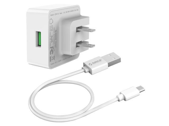 ORICO Quick Charge 3.0 18W USB Wall Charger for Nexus 6, Galaxy S6/S6 Edge/Note 4/Note Edge, HTC One M8/M9, Sony Xperia Z3/Z2 and More - White...
