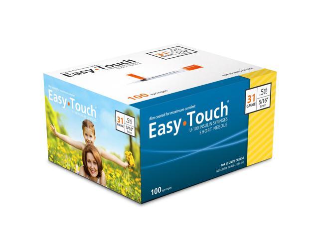 MHC 831565 EasyTouch Insulin Syringes-31 G-0.5 CC-5/16"-100/Box