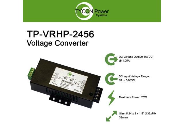 Tycon Power Systems - TP-VRHP-2456 - Tycon Power TP-VRHP-2456 DC Converter - 18 V DC, 36 V DC Input - 56 V DC/1.25 A