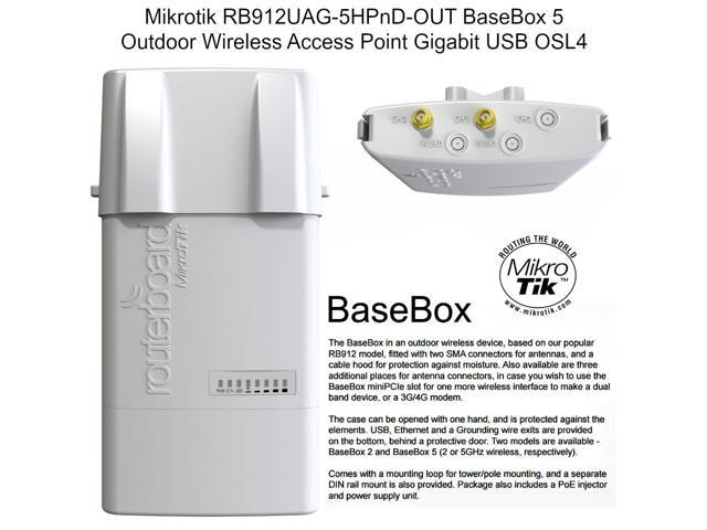 Mikrotik RouterBOARD 912UAG RB912UAG-5HPnD-US 1000mW Built in 5GHz 11a/n OSL4